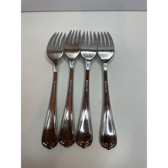 Lenox BUTLERS GOURMET 4 Dinner Forks Stainless Flatware 18/8 - Picture 2 of 4